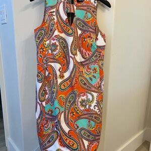 Nine West Multicolor Paisley Midi Dress